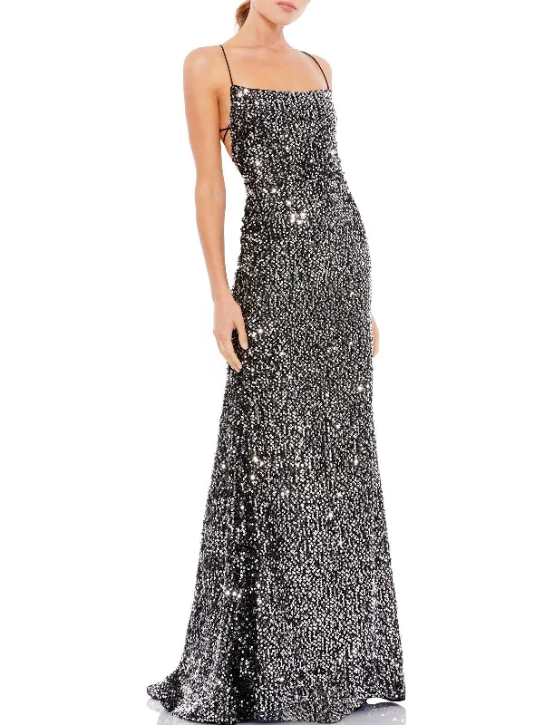 Womens Sequined Long Evening Dress