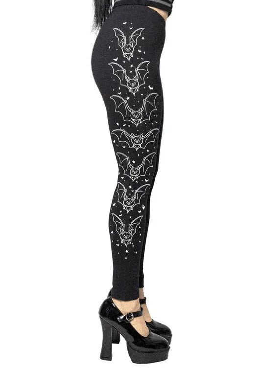 Bat Outline Glow Leggings