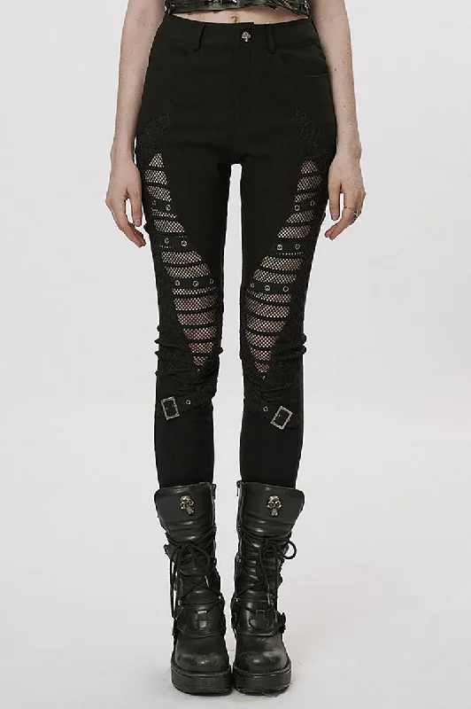 Black Mist Fishnet Skinny Jeans