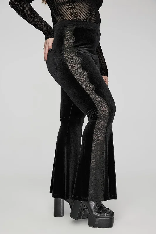 Blairwitch Black Velvet Bell Bottoms [Plus Size]