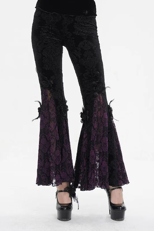 Bordeaux Gothic Bell Bottoms [PURPLE]