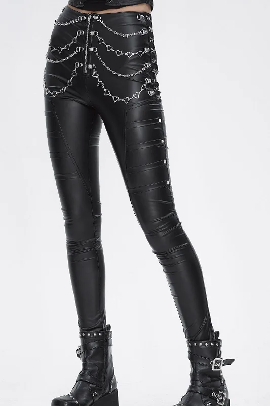 Drawn to Darkness Vegan Leather Skinny Pants