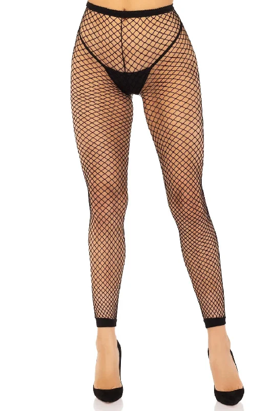 Night Creep Footless Fishnet Leggings