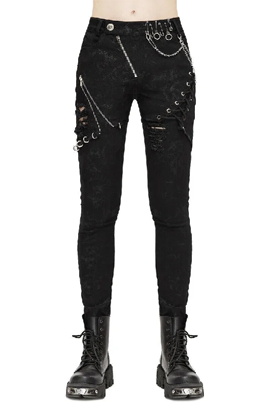 Pierced Punk Skinny Pants