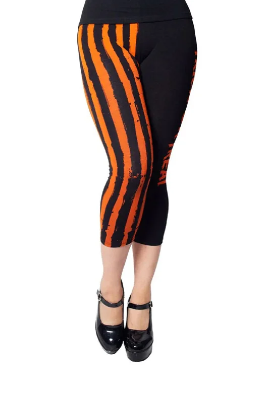 Trick or Treat Stripe Capri Leggings