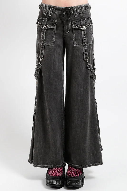 Tripp NYC Studded Power Pants [Black Denim]