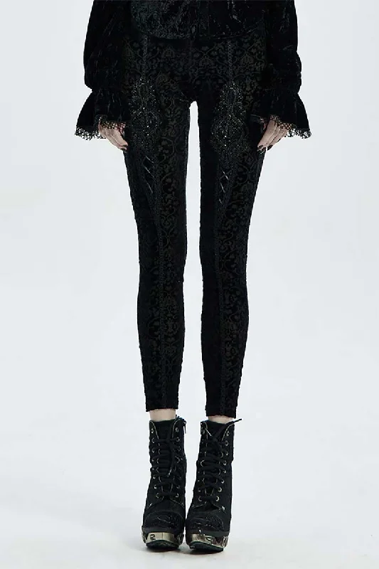 Victorian Massacre Velvet Leggings